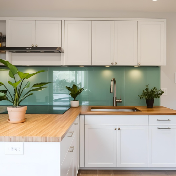 modern kitchen during an eco-friendly remodel in the Bay Area