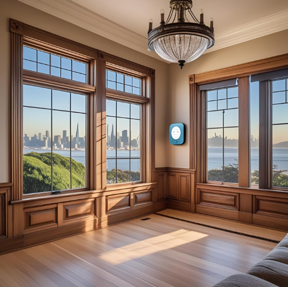 A warm, historic Bay Area home interior after renovation