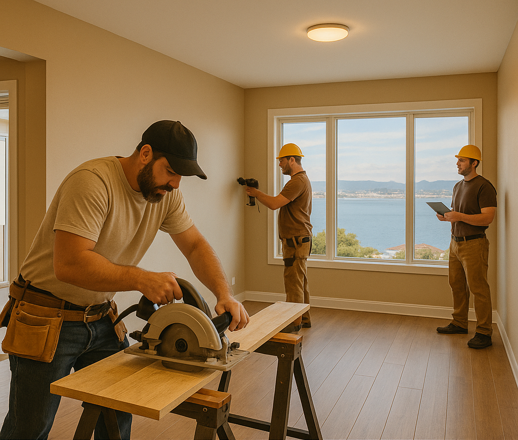 Contractor working on a Bay Area permit by Ash Bay Construction